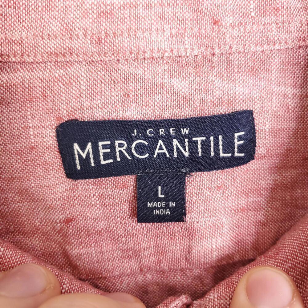J Crew Shirt Mens Large Linen Button Down Summer Career Office Workwear - Picture 5 of 9